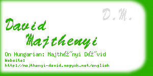 david majthenyi business card